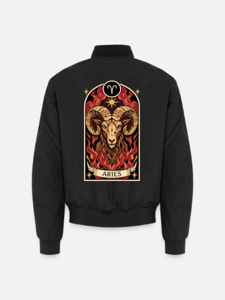 WIDDER-Tierkreiszeichen - Unisex Bomberjacke - Schwarz
