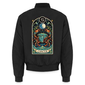 KREBS-Tierkreiszeichen - Unisex Bomberjacke - Schwarz - Hinten - AI Model Male 185 light (185cm)