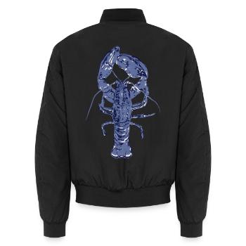 Blauer Hummer - Unisex Bomberjacke - Schwarz - Hinten - AI Model Male 185 light (185cm)