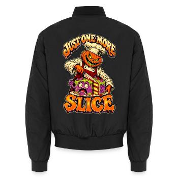 Nur noch ein Stück Retro-Halloween-Koch - Unisex Bomberjacke - Schwarz - Hinten - AI Model Male 185 light (185cm)