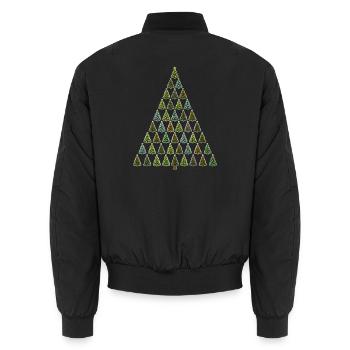 Weihnachtsbaum - Unisex Bomberjacke - Schwarz - Hinten - AI Model Male 185 light (185cm)