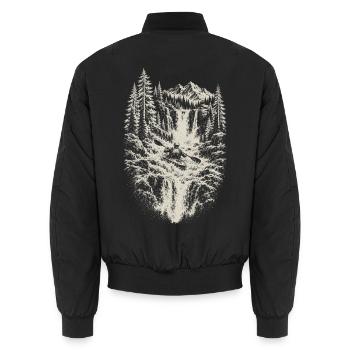 Wildwasser Kajakfahrer Kajakfahren Geschenk - Unisex Bomberjacke - Schwarz - Hinten - AI Model Male 185 light (185cm)