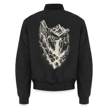 Klettern Alpinklettern Kletterer Geschenk - Unisex Bomberjacke - Schwarz - Hinten - AI Model Male 185 light (185cm)