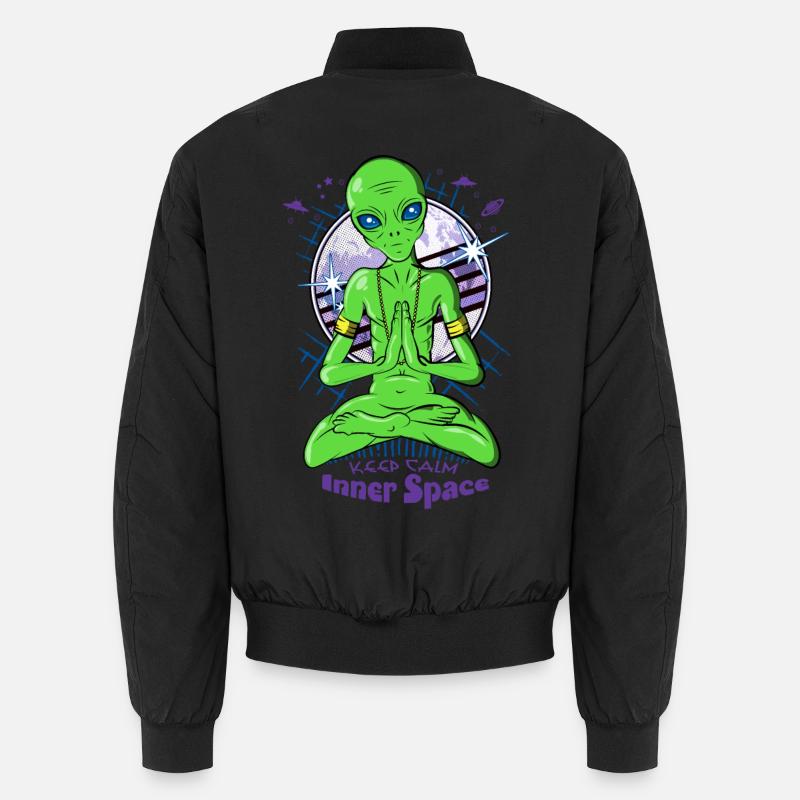 Alien meditation - UFO rest for inner space Unisex Bomber Jacket