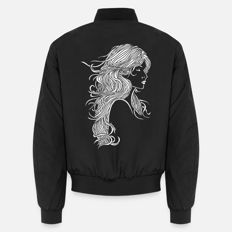 Weißhaariges Mädchen Unisex Bomberjacke