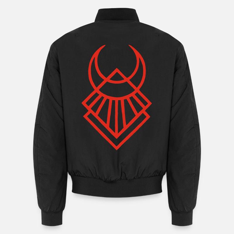 Red Egyptian Lunar Symbol Unisex Bomber Jacket