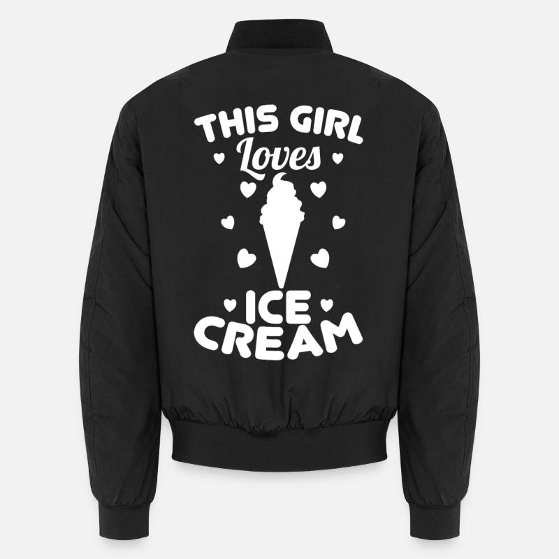 Eiscreme Mädchen - Unisex Bomberjacke - Schwarz