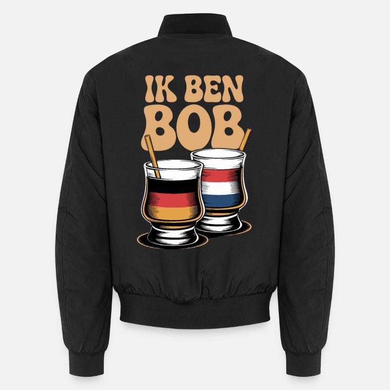 Ich bin Bob Weihnachtsgetränk Illustration Unisex Bomberjacke
