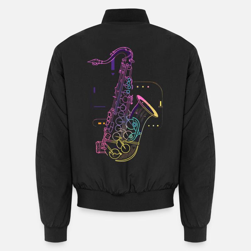 Dessin de saxophone Bomber unisexe