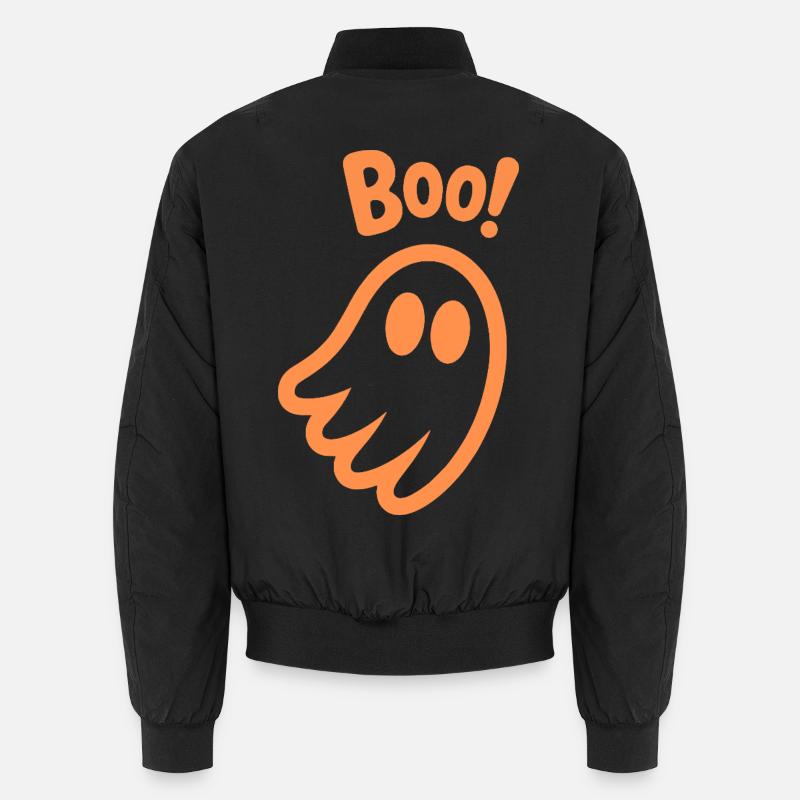 Buhruf! - Kinder süßer Geist Halloween Design Unisex Bomberjacke