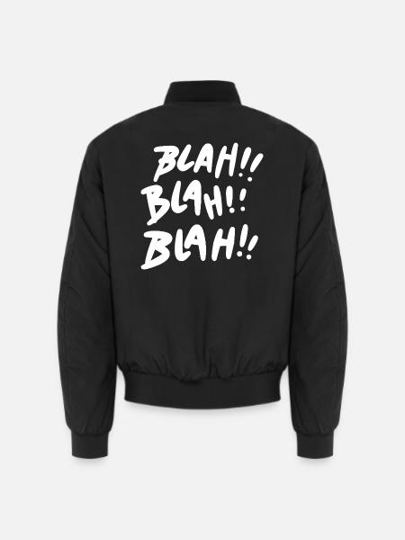 Bla Bla Bla Blanc - Bomber unisexe - noir