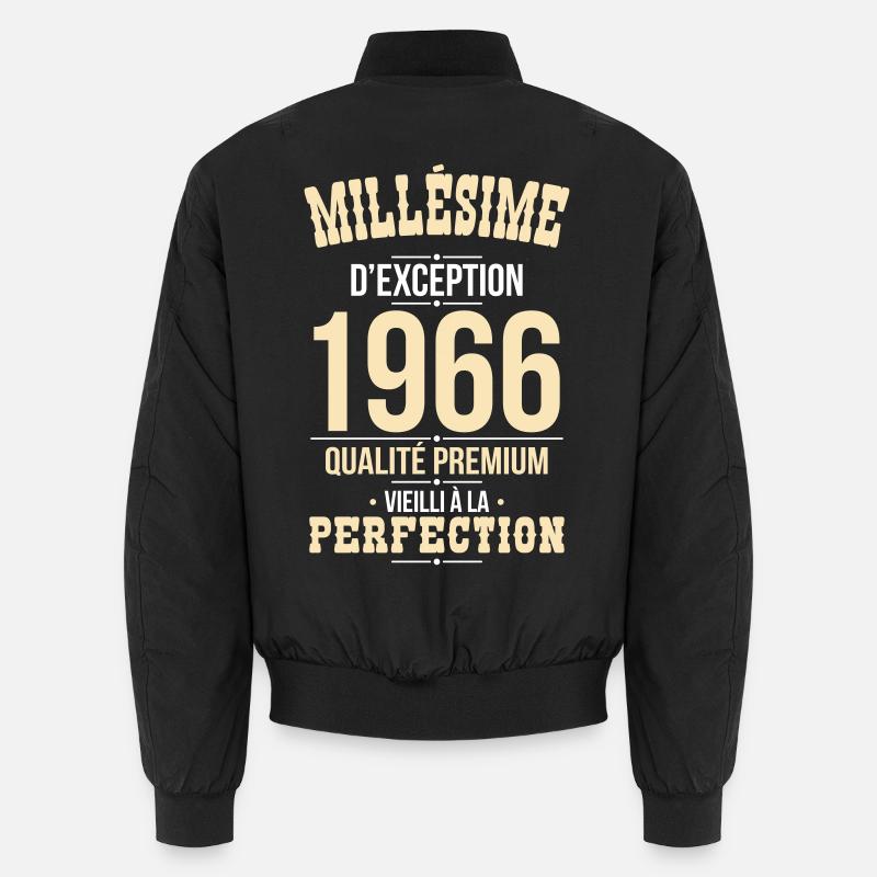 1966 – Millésime d’exception – Qualité premium - Bomber unisexe - noir