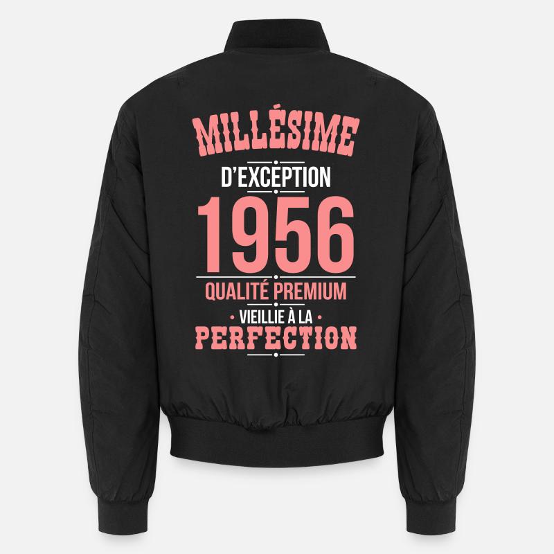 1956 – Millésime d’exception – Qualité premium - Bomber unisexe - noir