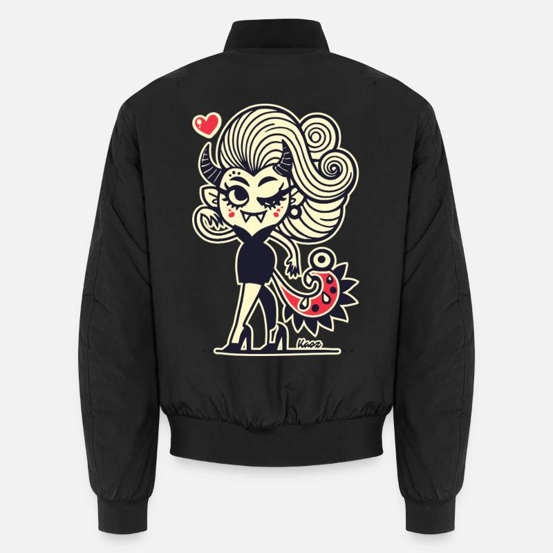 Moonlit Heart Demon Pop Art Unisex Bomberjacke