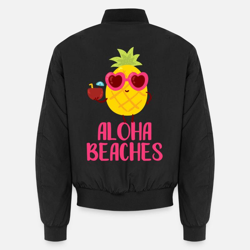 Aloha Beaches Coole Ananas Badeurlaub Sommermotiv Unisex Bomberjacke