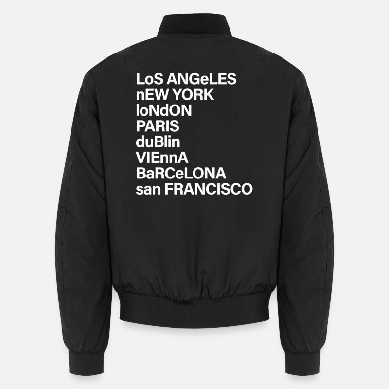 CITY NAMES BOLD white Unisex Bomberjacke