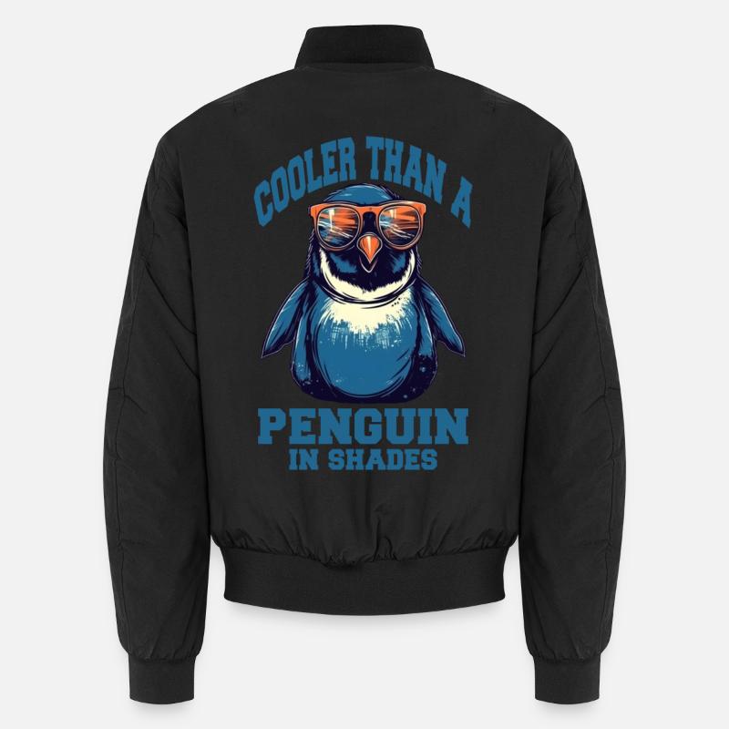 Cooler Pinguin mit Sonnenbrille Unisex Bomberjacke