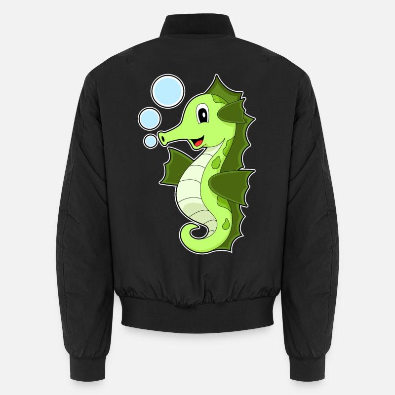 Hippocampe - Bomber unisexe - noir