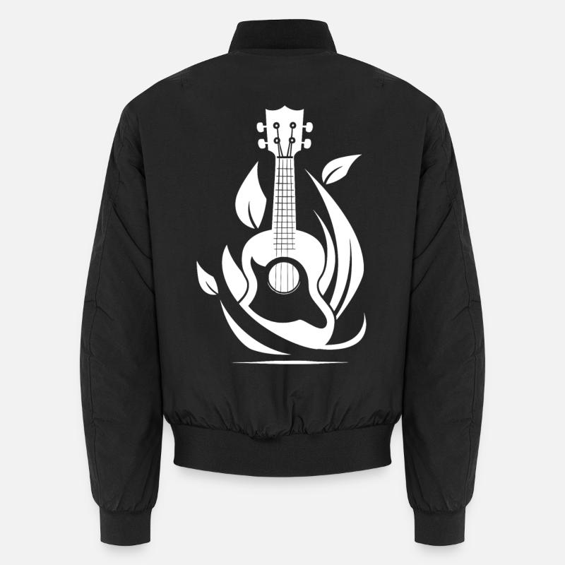 Ukulele Graphics - Unisex Bomber Jacket - black