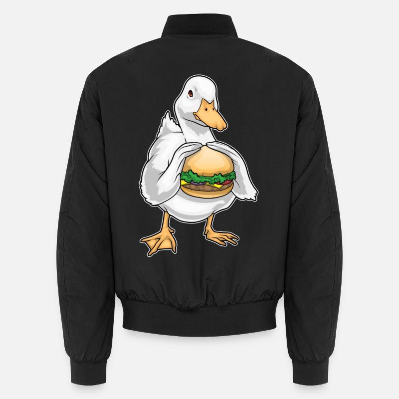 Duck Cheeseburger Unisex Bomber Jacket