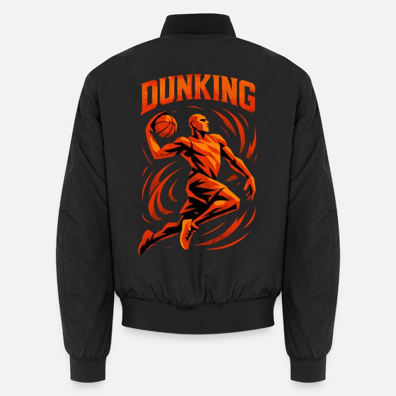 Basketball Dunk Wurf Spieler Dunking Geschenk Unisex Bomberjacke