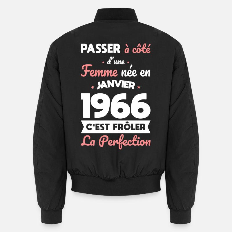60. Geburtstag - geboren im Januar 1966 Unisex Bomberjacke