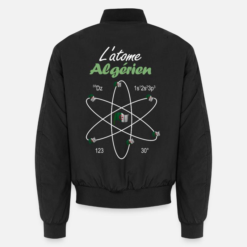 The Algerian Atom Flag Algeria Science Unisex Bomber Jacket