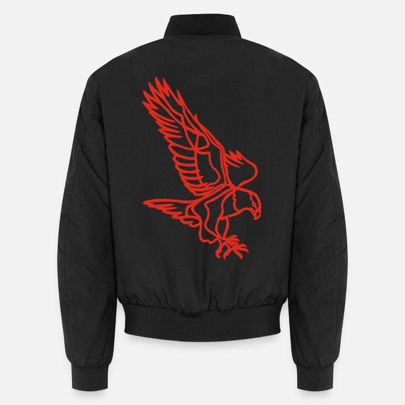 Roter Adler im Flug Unisex Bomberjacke