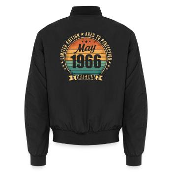 Légende de Mai 1966 Édition Limitée - Bomber unisexe - noir - Dos - AI Model Male 185 light (185cm)