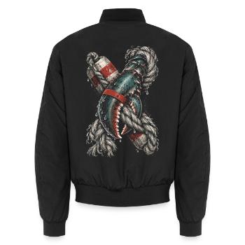 Hummerfänger Hummerfischer - Unisex Bomberjacke - Schwarz - Hinten - AI Model Male 185 light (185cm)