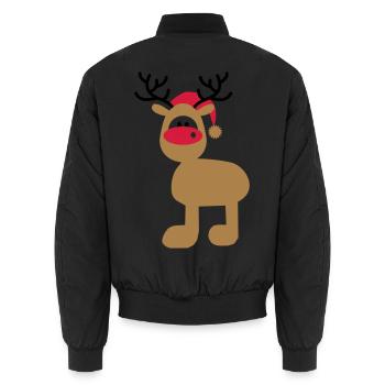 Noël - Bomber unisexe - noir - Dos - AI Model Male 185 light (185cm)