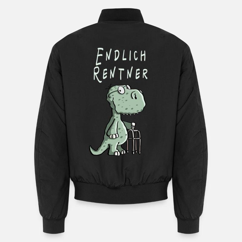 Endlich Rentner Dinosaurier - Opa Unisex Bomberjacke