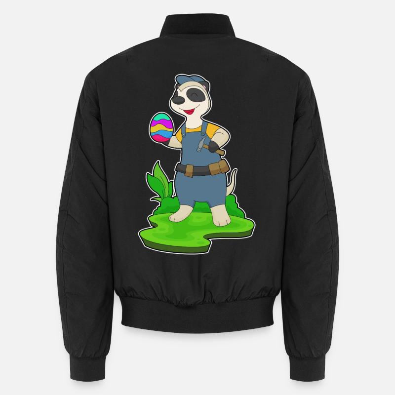 Meerkat Easter Artisan - Unisex Bomber Jacket - black