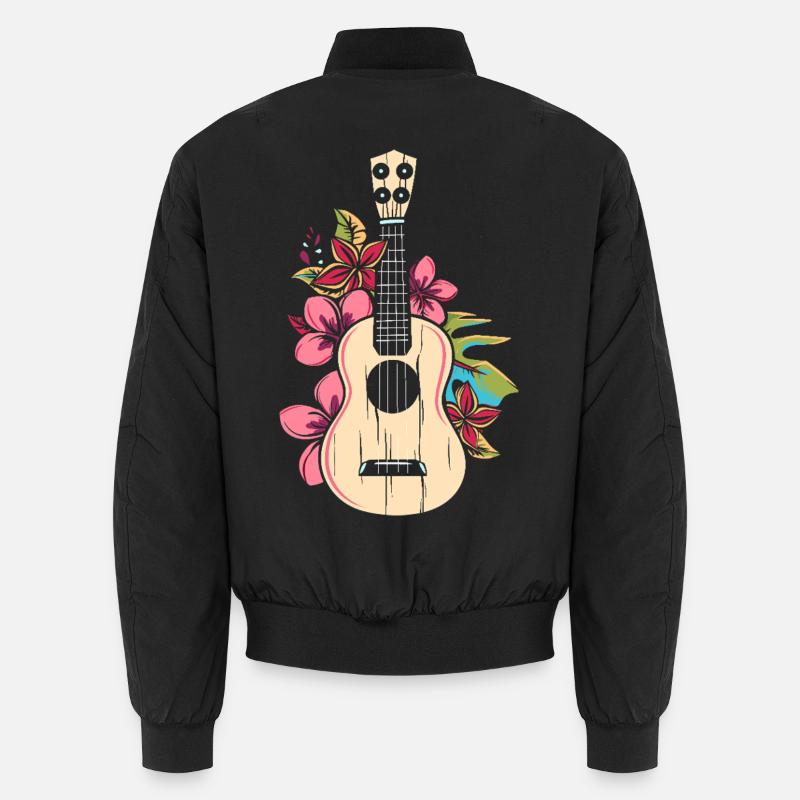Ukulele Cartoon Unisex Bomberjacke