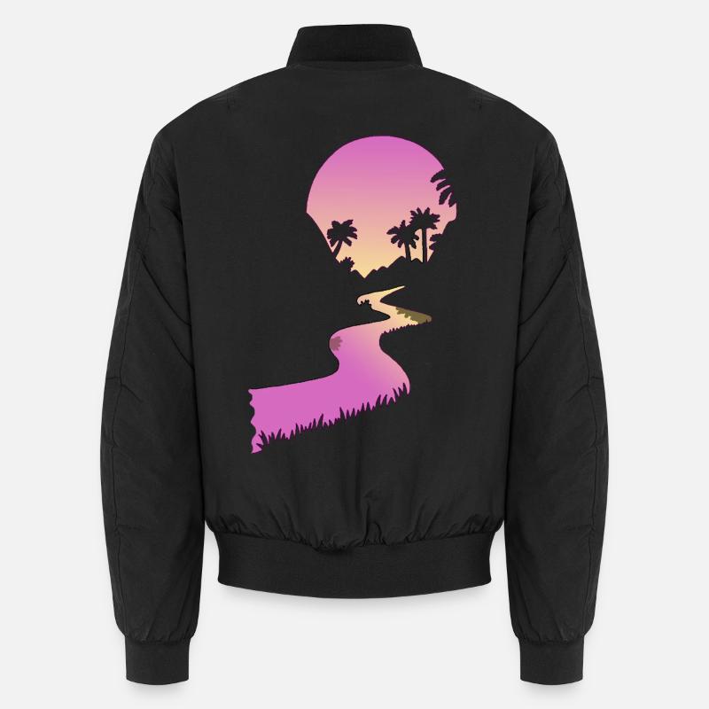 Follow the river - Unisex Bomber Jacket - black