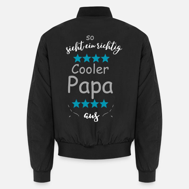 Really cool dad look - Unisex Bomber Jacket - black