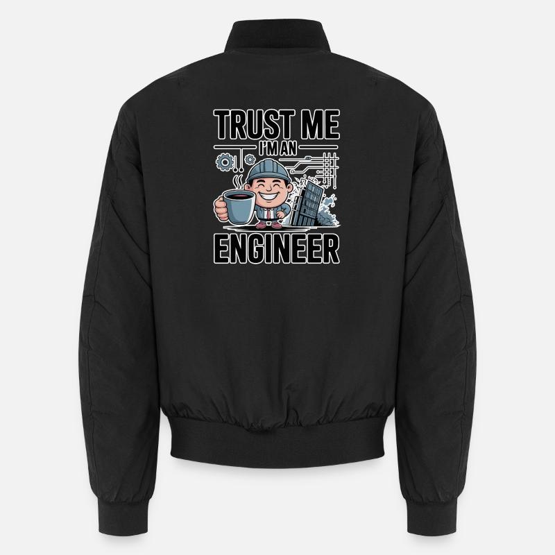 Trust Me I'm an Engineer - for dark background Unisex Bomber Jacket