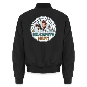 Dr. Caputo hilft - Unisex Bomberjacke - Schwarz - Hinten - AI Model Male 185 light (185cm)
