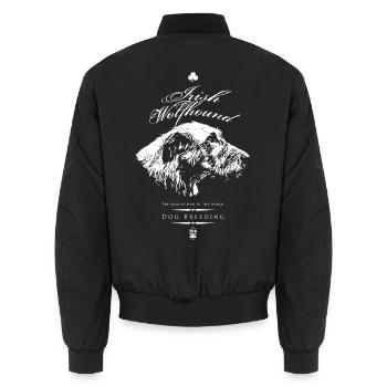 Irischer Wolfshundzüchter - Unisex Bomberjacke - Schwarz - Hinten - AI Model Male 185 light (185cm)