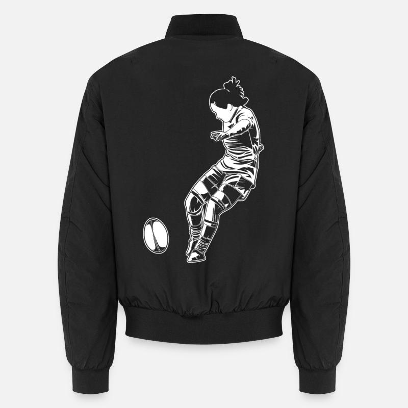 Rugbyspieler Mädchen - Unisex Bomberjacke - Schwarz