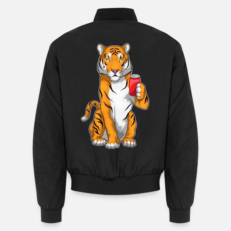 Tiger Tin - Unisex Bomber Jacket - black