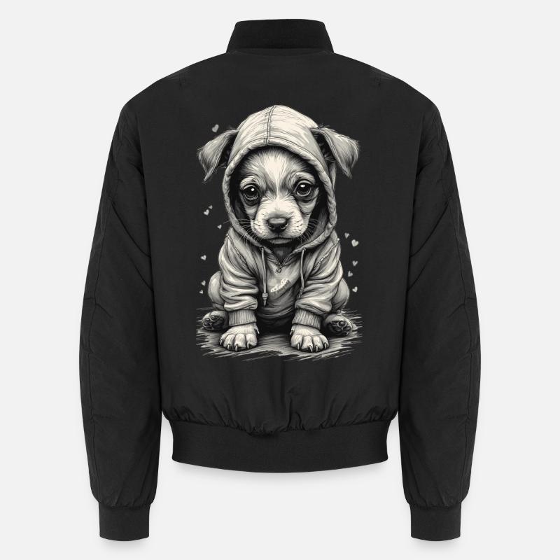 🐶 Welpe mit Sweatshirt Unisex Bomberjacke