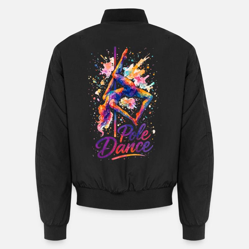 Pole Dance Pole Dancer Aquarelle Cadeau coloré Bomber unisexe