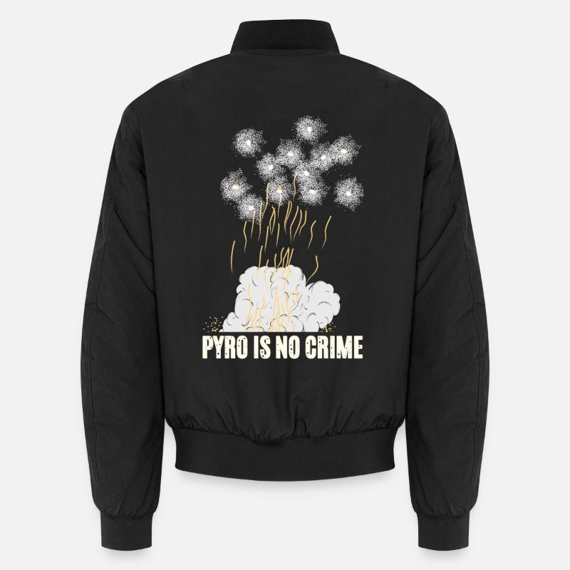 Pyro Is No Crime - Unisex Bomber Jacket - black