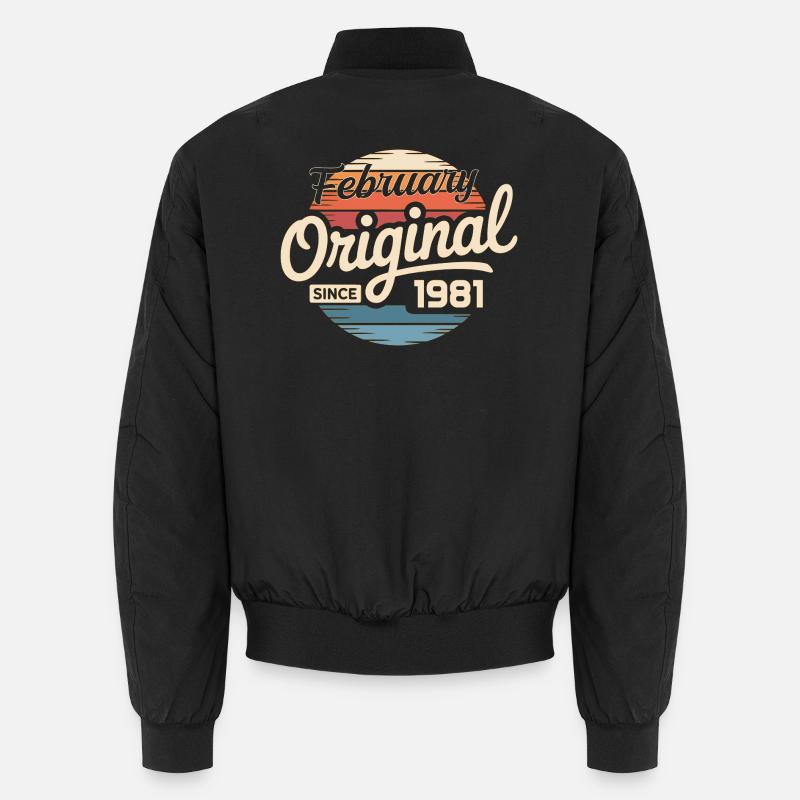 Februar 1981 Geburtstagsgeschenk Februar 1981 Unisex Bomberjacke