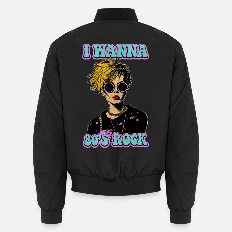 Ich will 80er Rock - Unisex Bomberjacke - Schwarz
