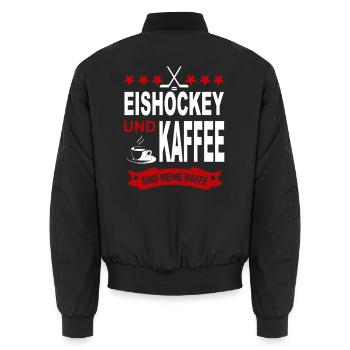 Eishockey Eishockeyspieler Sport Verein - Unisex Bomberjacke - Schwarz - Hinten - AI Model Male 185 light (185cm)