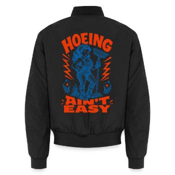 Urbanes Gärtnern Hacken ist keine einfachen organischen Pflanzen - Unisex Bomberjacke - Schwarz - Hinten - AI Model Male 185 light (185cm)