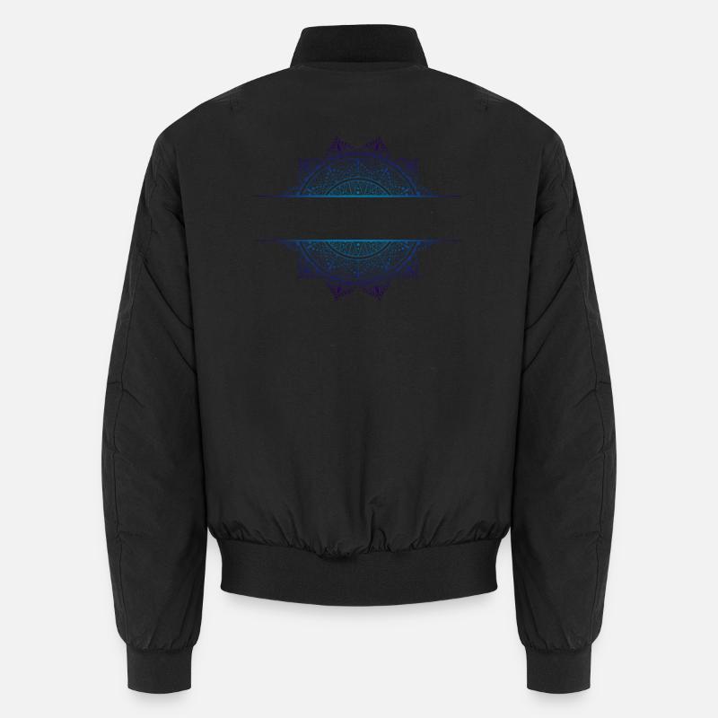 Mandala Cyan Magenta - Bomber unisexe - noir