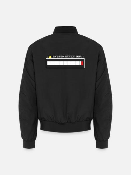 Systemfehler 99% Ladezustand - Unisex Bomberjacke - Schwarz
